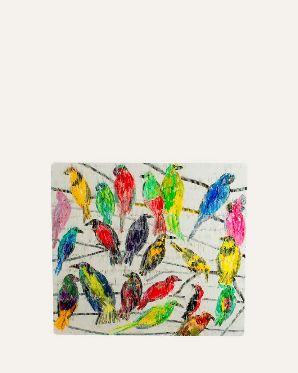 Summer Song Birds Lacquer Placemat
